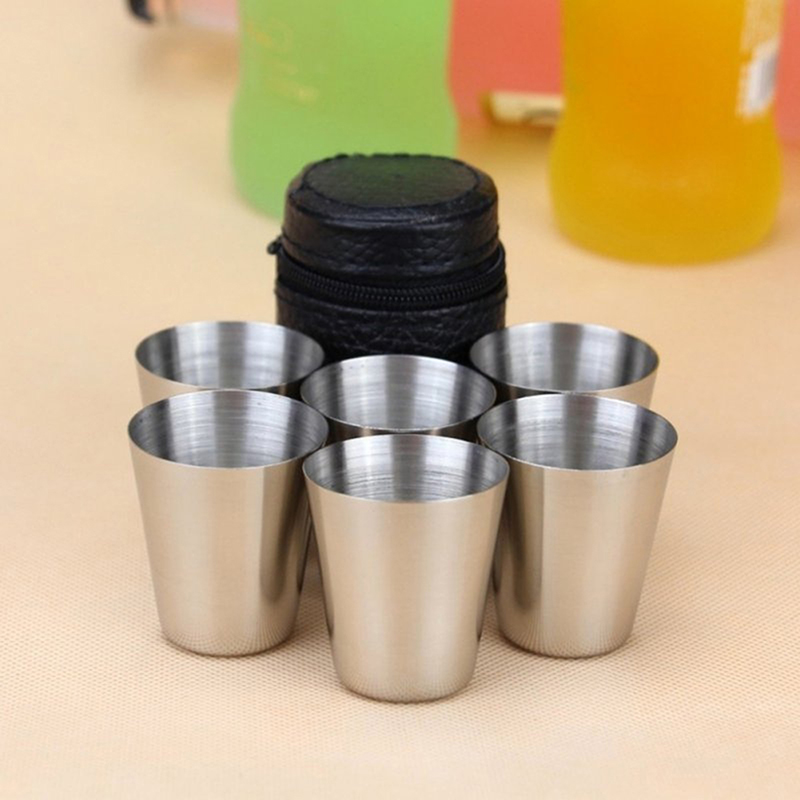 Wine Beer Coffee - 4/6 pezzi tazze in acciaio inossidabile
