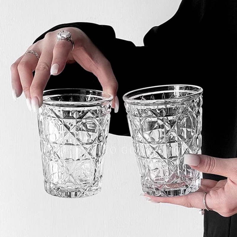2 pz 310ml Vintage Diamond Pat - Wine Beer Glass recensione e prezzo