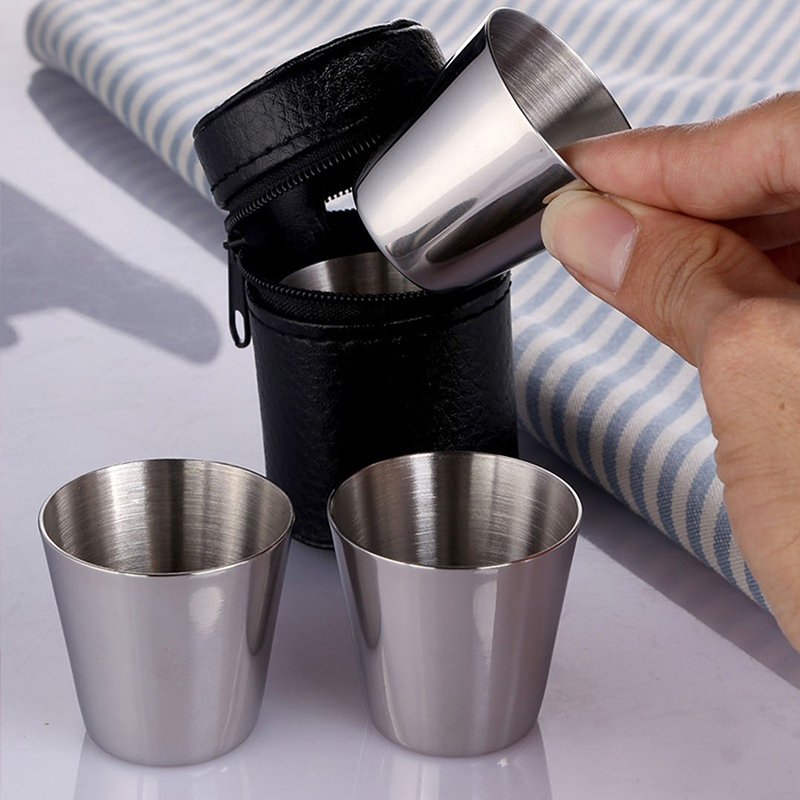 4/6 pezzi tazze in acciaio ino - Wine Beer Coffee recensione e prezzo