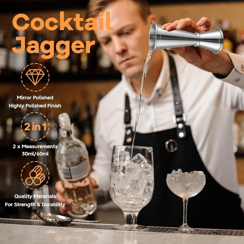 Acciaio inossidabile 30/60ml C - Spirit Measure Jigger recensione e prezzo